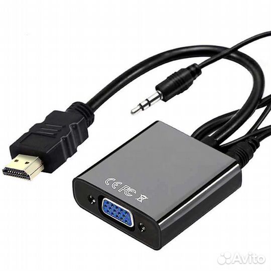 Кабель адаптер переходник hdmi vga aux питание