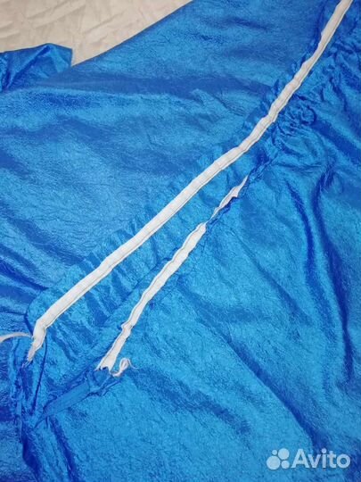 Штора синяя