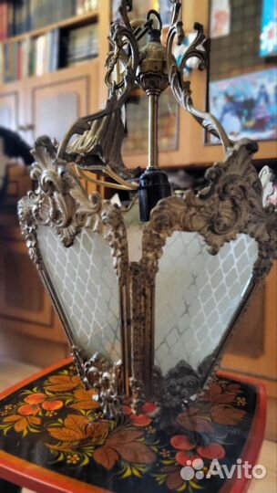Бронзовый фонарь, люстра СССР