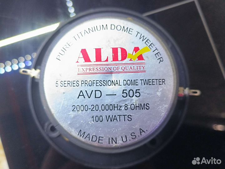 Усилитель. Твиттер alda на 100 W, 8 ом, U.S.A