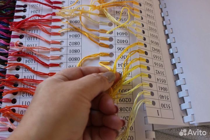 Карта цветы мулине gamma