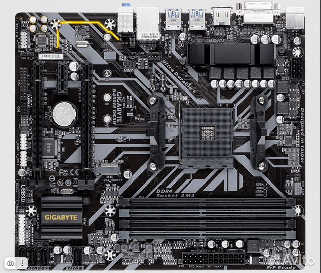 Новая материнская плата Gigabyte B450M ds3hк