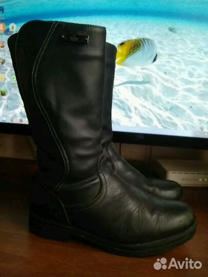 Сапоги зимние натуральный мех Юничел на девочку