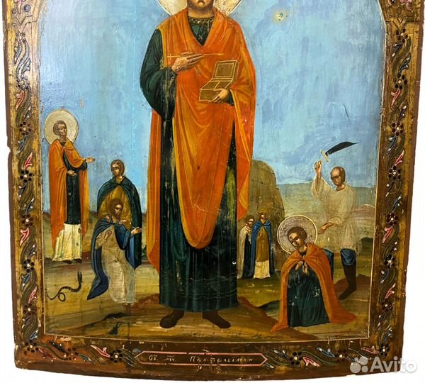 Икона Форматная или Храмовая святой целитель Панте