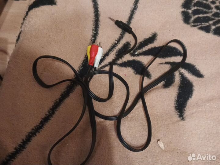 Кабель AUX jack 3.5, провод тюльпан для телевизора