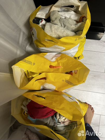 Три пакета вещей от 0 до 3 лет