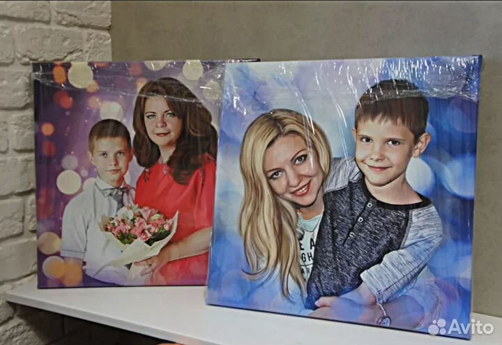 Портрет на холсте по фото (разные размеры)