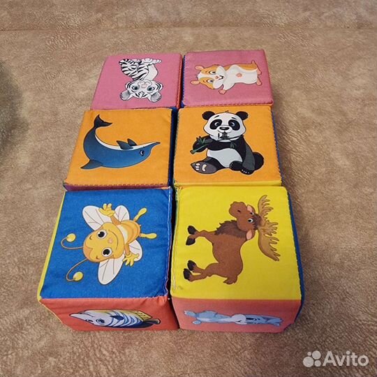 Детские игрушки кубики мягкие