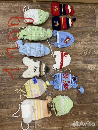 Детская шапка с шарфом