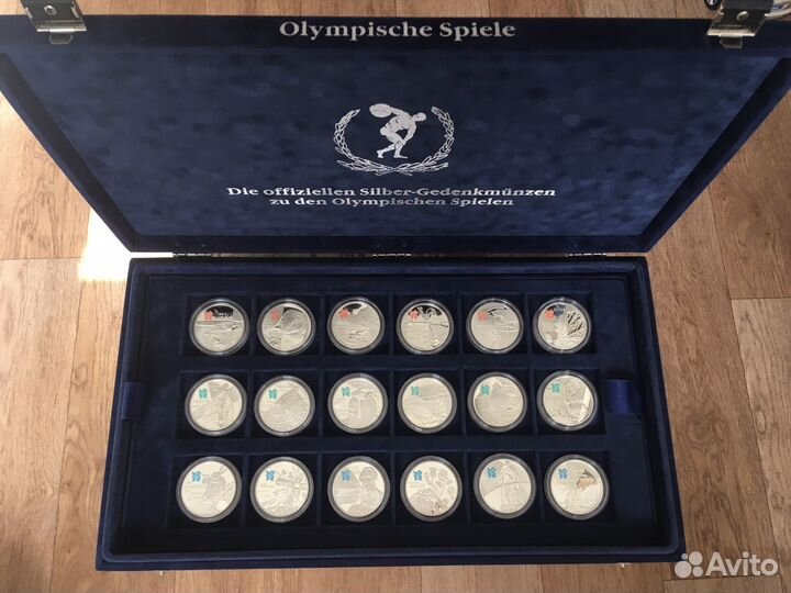 Серебро. Набор монет Олимпиада Лондон 2012