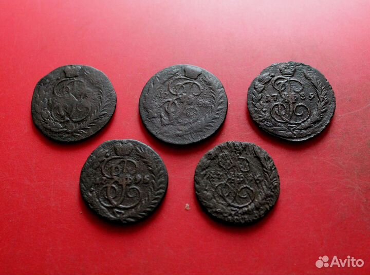 Монеты Ектерины 1 копейка 1796, Сибирь