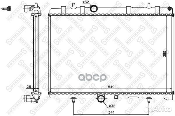 1025201SX радиатор системы охлаждения Peugeot