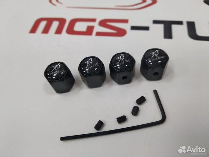 Колпачки на ниппель BMW Hamann Black с антикражей