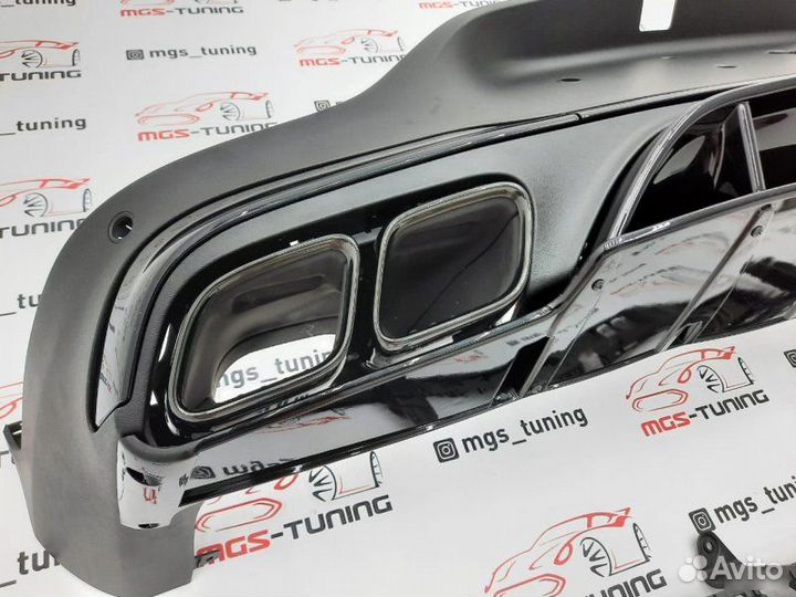 Диффузор с насадками 63 AMG на GLC-Coupe c253 рест