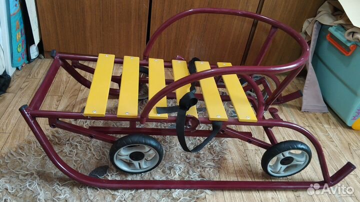 Санки детские на колесах