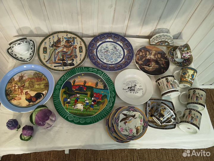 Тарелка декоративная. Чашка тарелка Египет Мексика