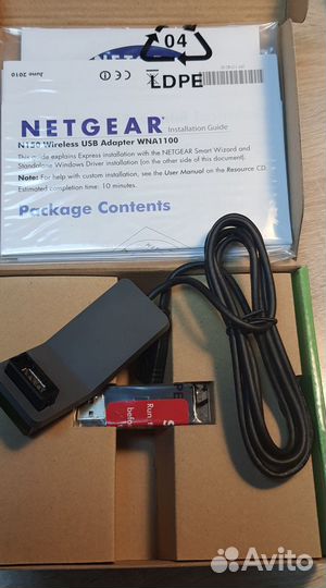 Сетевой адаптер WiFi USB NetGear WNA1100-100PES