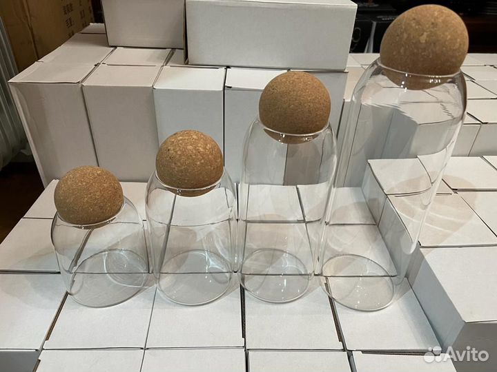 Баночка с шариком для хранения сыпучих продуктов