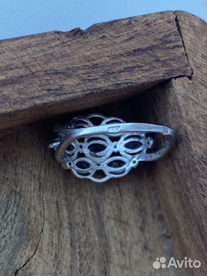 Кольцо серебро, гранаты, размер 15,5