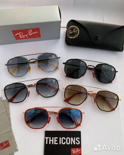 Очки ray ban Hexagonal ferrari коричневые