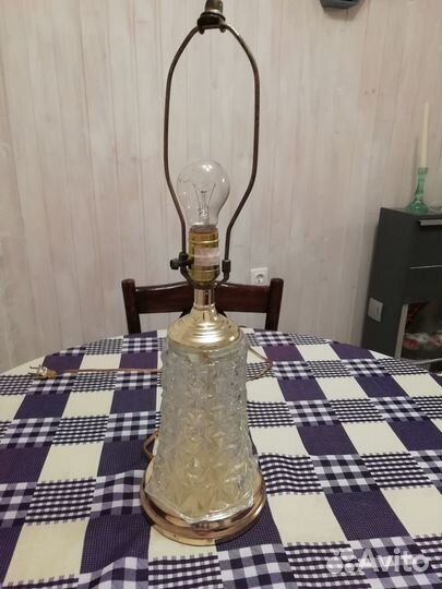Лампа хрустальная винтажная, США