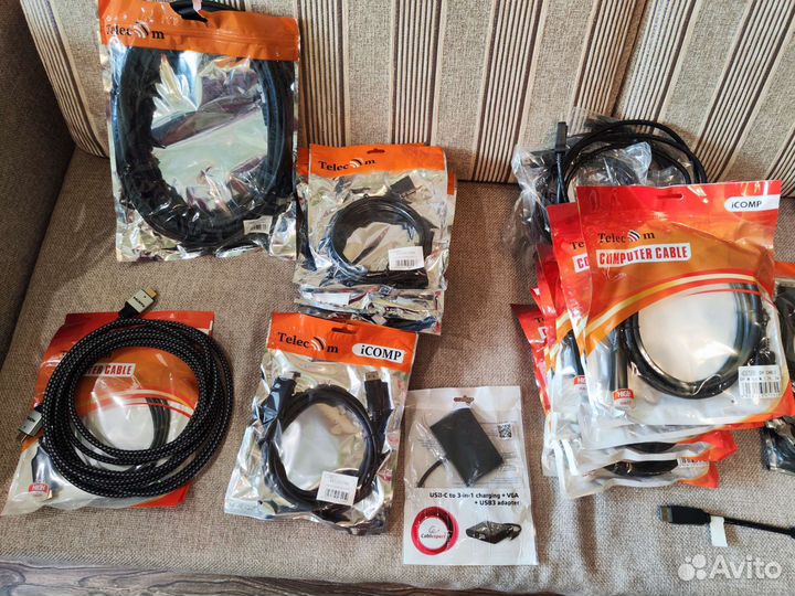 Кабели HDMl, DVI, Display Port, USB