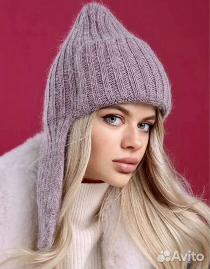 Шапка-ушанка ангора зимняя. Новая 4 цвета