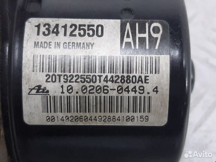 Блок ABS для Opel Astra J 13412550