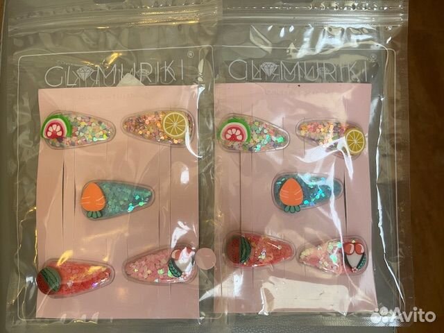 Наборы детских заколок с блестками. Новые