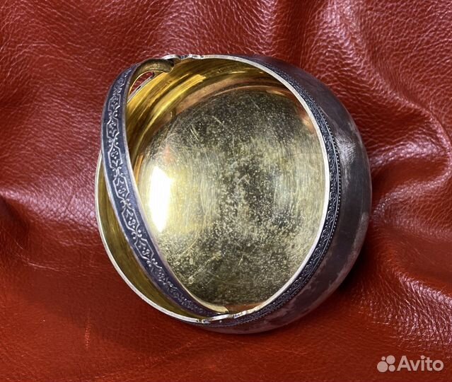 Сахарница серебро 875 пробы СССР