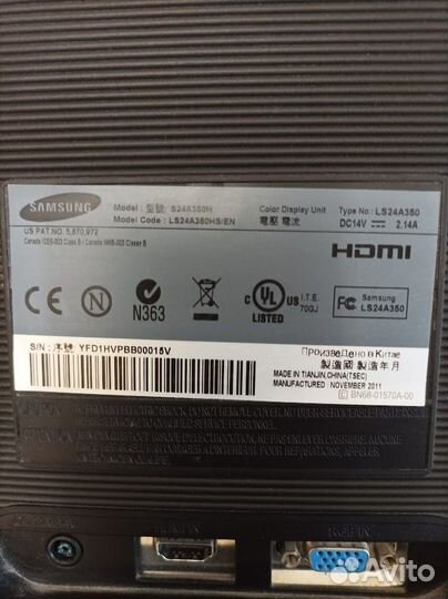 Монитор Samsung LS24A350