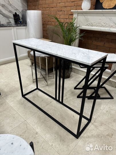 Комплект столов мрамор лофт