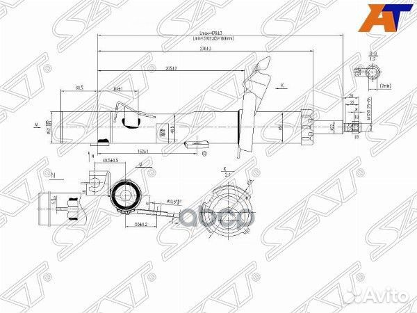 Стойка передняя ford focus II/C-MAX 04- LH ST-1