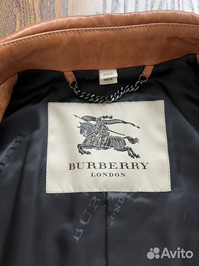 Куртка нат кожа Burberry оригинал 42р