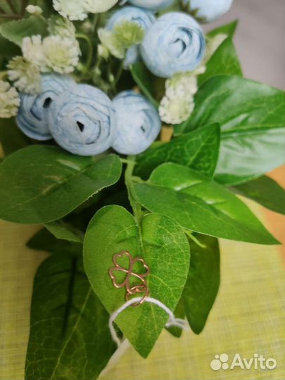 Кулон позолоченный клевер