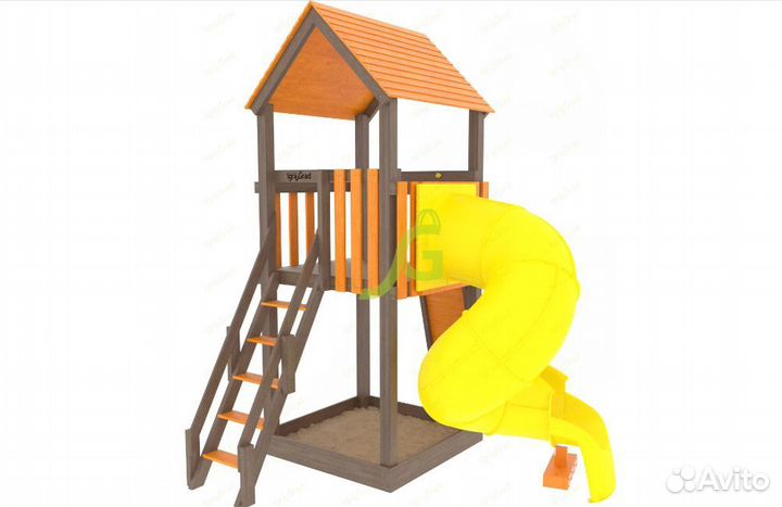 Игровая площадка Панда Фани Tower с трубой