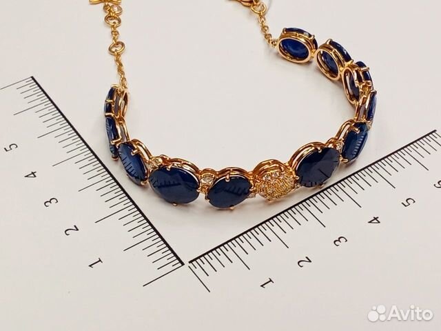 Браслет с природным камнем Золото