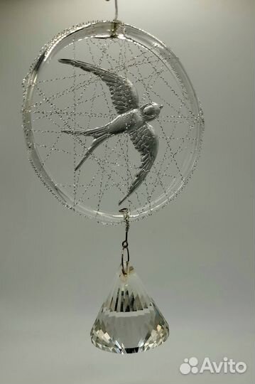Авторская елочная игрушка Ласточка. Птичка