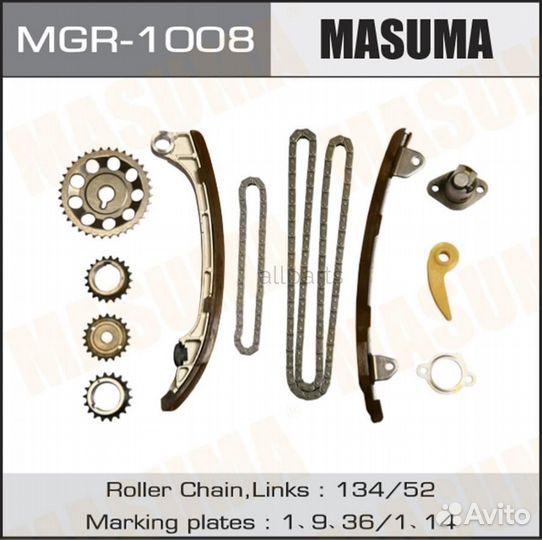 Masuma MGR-1008 ремкомплект грм цепной, со звездочками\ Toyota Rav4/Camry/Avensis 2.0/2.4 00