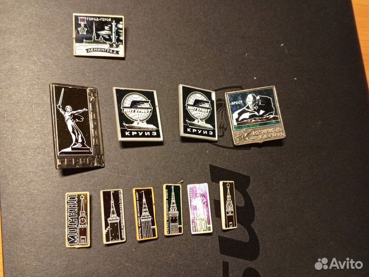 Значки СССР стеклянные