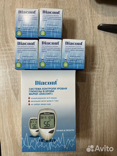 Тест полоски для глюкометра диаконт diacont