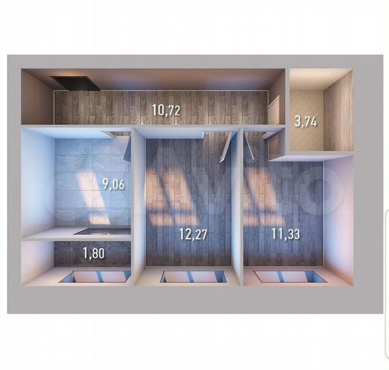 2-к. квартира, 48,9 м², 3/8 эт.