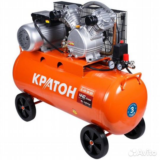 Компрессор масляный Кратон 100л AC-440-100-BDV