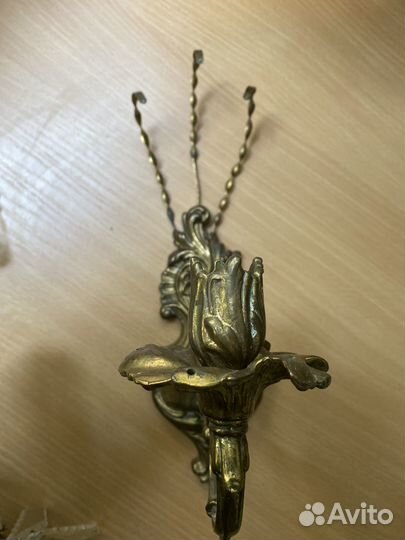 Канделябр бронза настенный