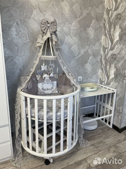 Бортики и балдахин в кроватку