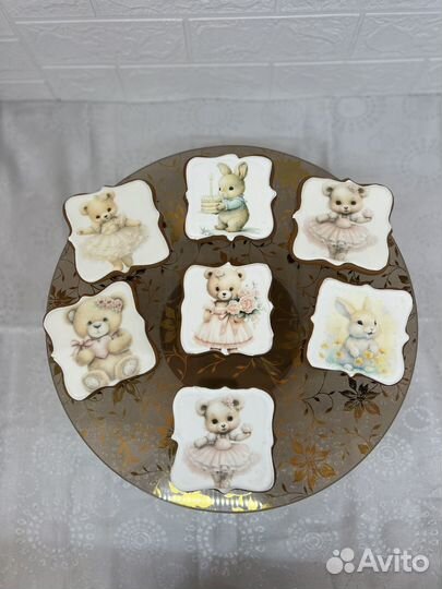 Имбирные пряники топперы на праздник и свадьбу