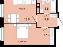 1-к. квартира, 38,7 м², 2/25 эт.