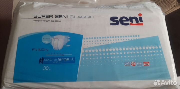 Памперсы для взрослых seni extra large 4