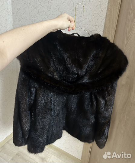 Шуба норковая 42 44 короткая с капюшоном