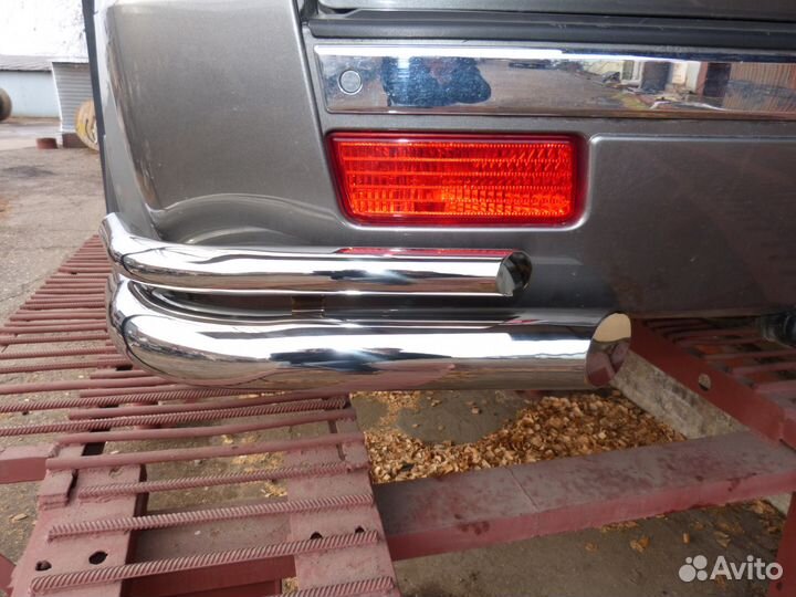 Защита переднего бампера пол. нерж. Джип Чероки 07